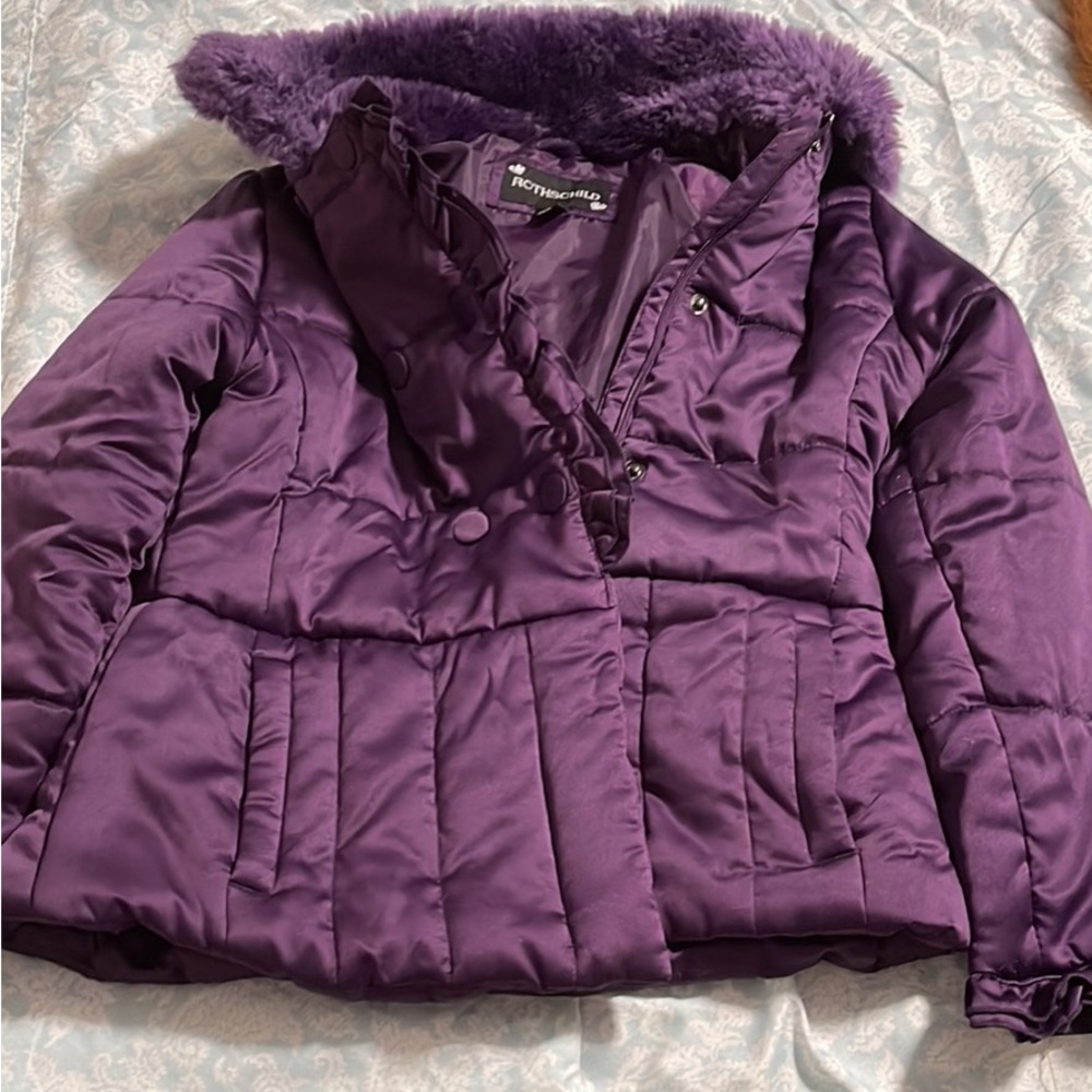Preloved girls winter jacket in rich purple color!